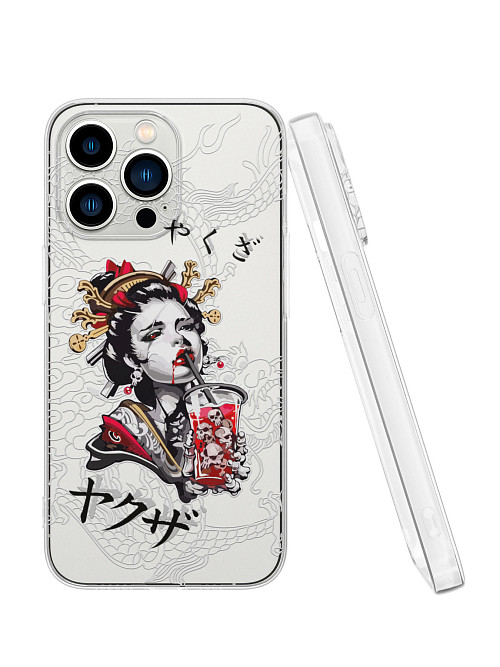 Силиконовый чехол для Apple iPhone 13 Pro "Geisha Bloody"