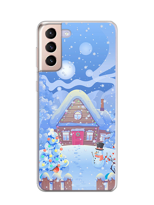Силиконовый чехол для Samsung Galaxy S21 (5G) "Снежный дом"