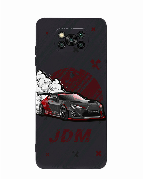 Силиконовый чехол для Poco X3 JDM чёрная машина