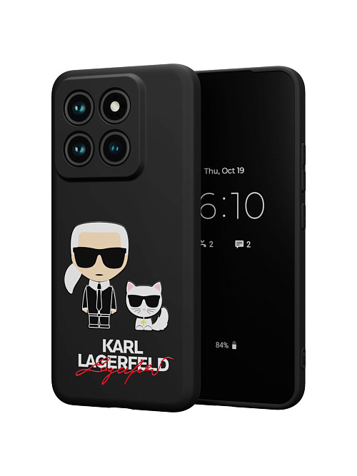 Силиконовый чехол для Xiaomi 14 Pro "NOVEL: Lagerfeld"