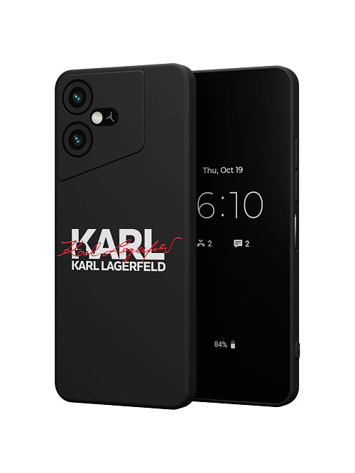 Силиконовый чехол для Tecno Pova Neo 3 "NOVEL: Lagerfeld V.2"