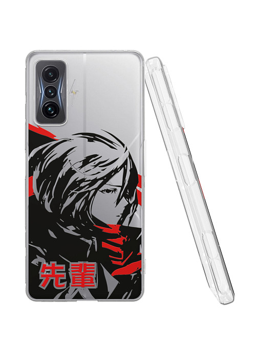 Силиконовый чехол для Xiaomi Redmi K50 Gaming Edition "Атака титанов - Mikasa Ackerman"