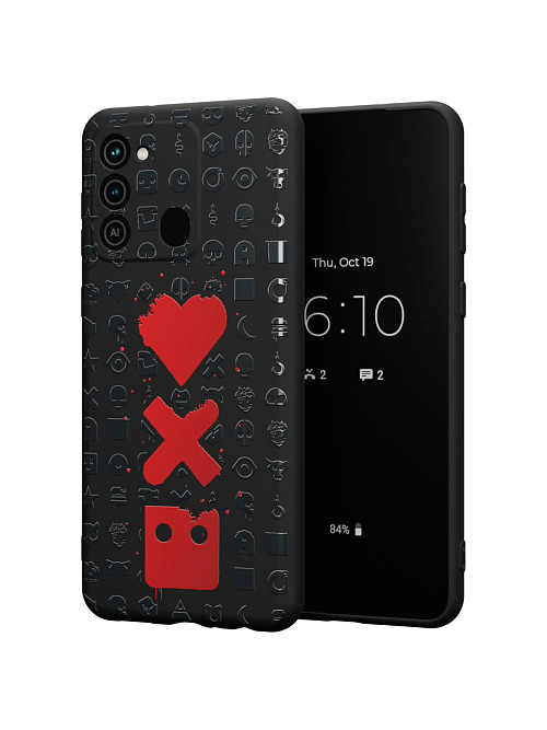 Силиконовый чехол для Tecno Spark 8C "Love Death Robots"