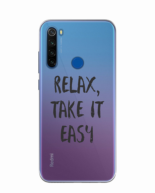 Силиконовый чехол для Xiaomi Redmi Note 8T Relax, take it easy