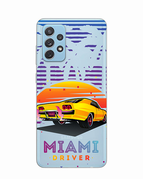 Силиконовый чехол для Samsung Galaxy A72 "Miami driver"