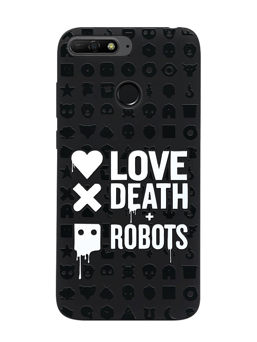 Силиконовый чехол для Honor 7C Любовь Смерть Роботы