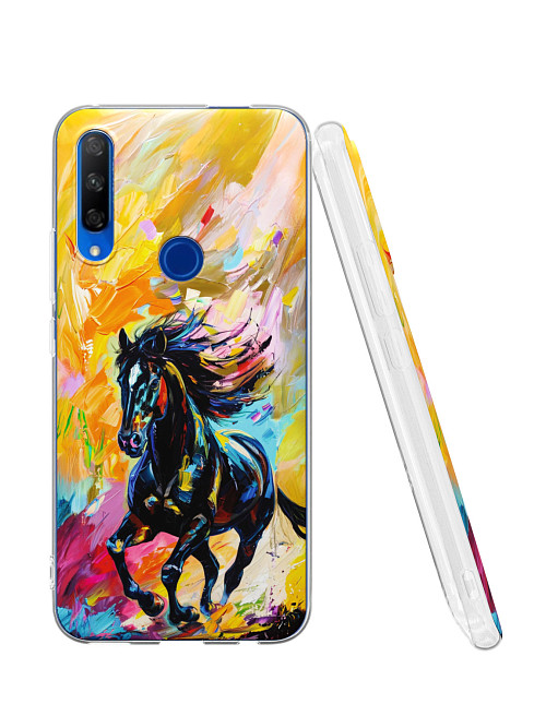Силиконовый чехол для Huawei Y9 Prime (2019) "Лошадь V.2"