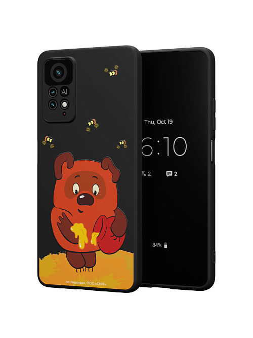 Силиконовый чехол для Xiaomi Redmi Note 12 Pro (4G) "Винни-Пух: Медвежонок и мед"