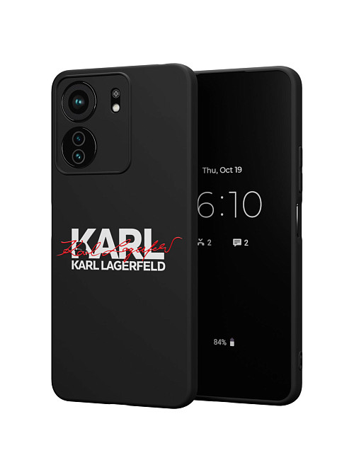 Силиконовый чехол для Xiaomi Redmi 13C "NOVEL: Lagerfeld V.2"