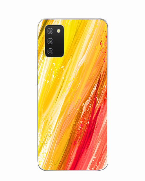 Силиконовый чехол для Samsung Galaxy A02S Масляные краски