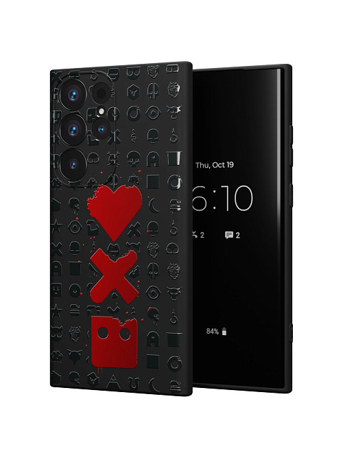 Силиконовый чехол для Samsung Galaxy S23 Ultra "Love Death Robots"