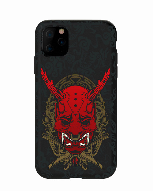 Силиконовый чехол для Apple iPhone 11 "Red Oni mask"