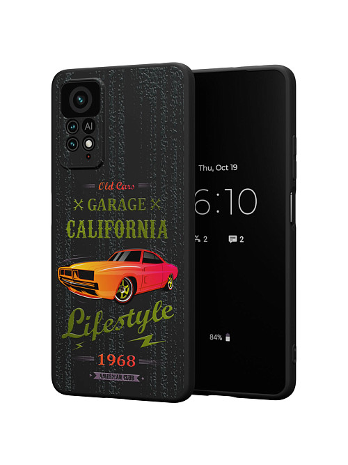 Силиконовый чехол для Xiaomi Redmi Note 12 Pro (4G) "Musclecar California"