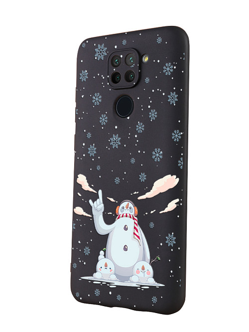 Силиконовый чехол для Xiaomi Redmi Note 9 Крутой снеговик