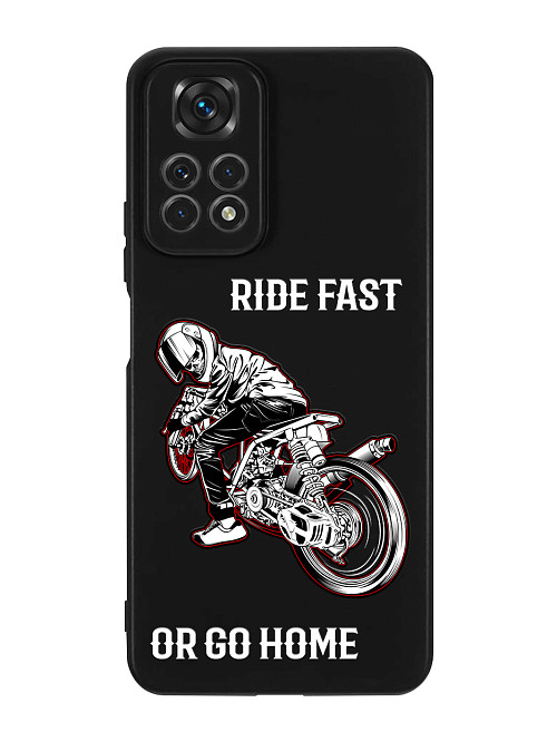 Силиконовый чехол для Xiaomi Redmi Note 11 Ride fast or go home