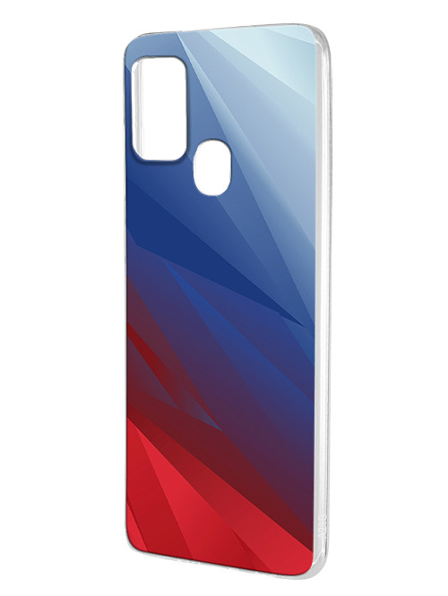 Силиконовый чехол для Samsung Galaxy A21s "Флаг РФ"