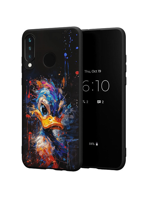 Силиконовый чехол для Huawei P30 Lite "Арт - утенок"