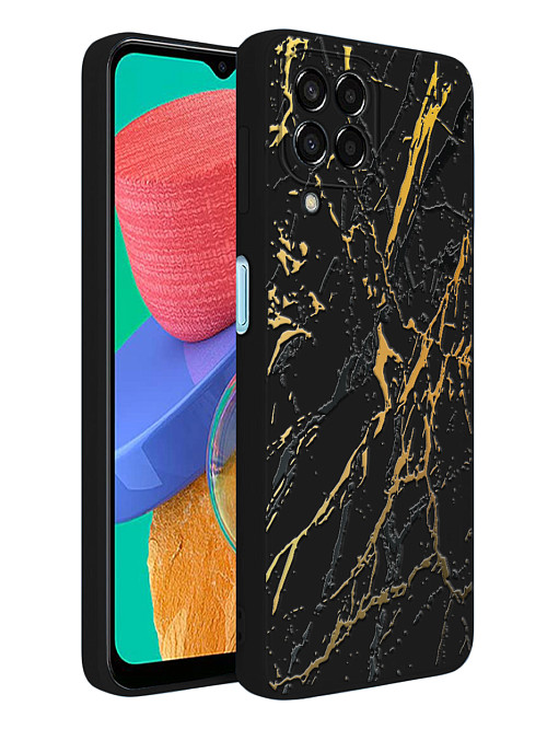 Силиконовый чехол для Samsung Galaxy M33 (5G) Золотой мрамор