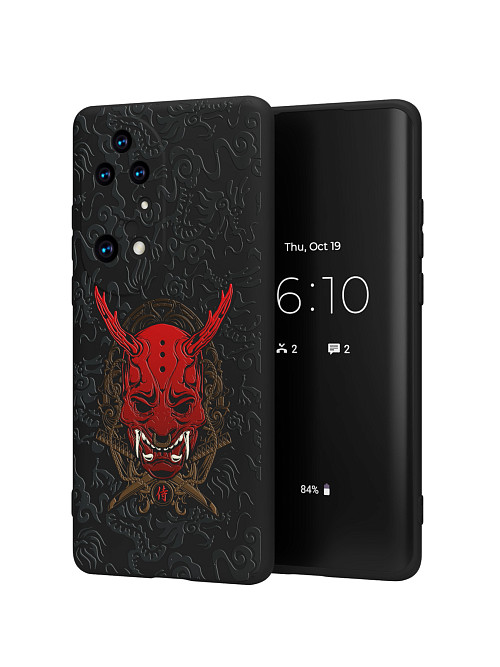 Силиконовый чехол для Huawei P50 Pro Red Oni mask