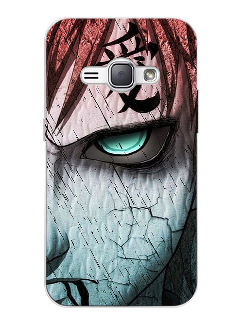 Силиконовый чехол для Samsung Galaxy J1 (2016) Naruto Shippuden - Gaara grimm face