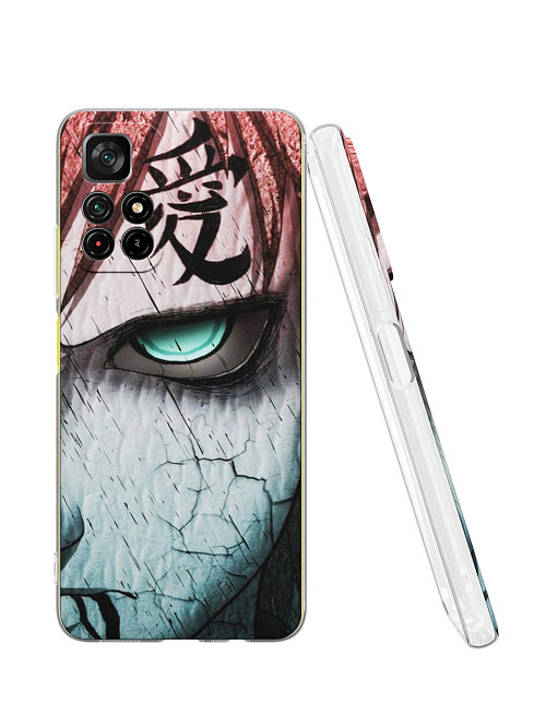 Силиконовый чехол для Poco M4 Pro (5G) "Naruto Shippuden - Gaara grimm face"