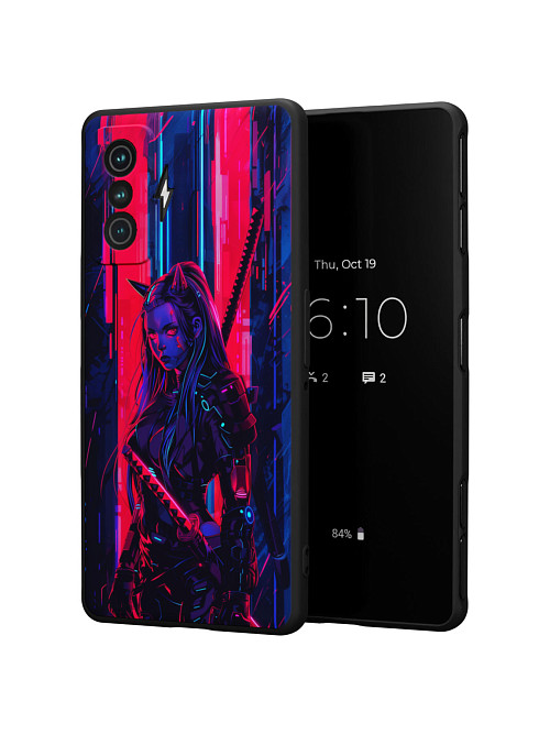 Силиконовый чехол для Xiaomi Redmi K50 Gaming Edition "Кибер Женщина"