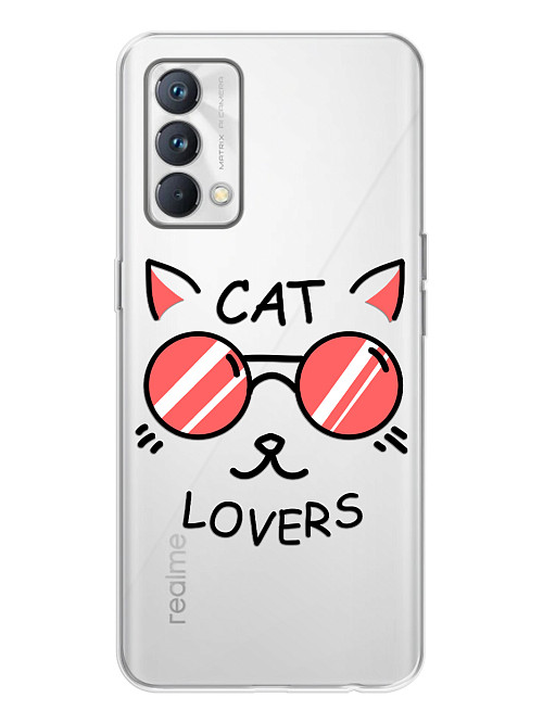 Силиконовый чехол для realme Q3 Pro Cat lovers