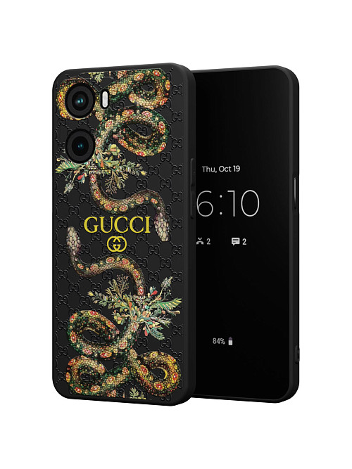 Силиконовый чехол для OPPO A57 (4G "NOVEL: Gucci"