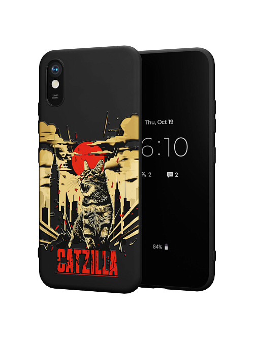 Силиконовый чехол для Xiaomi Redmi 9A "Catzilla"