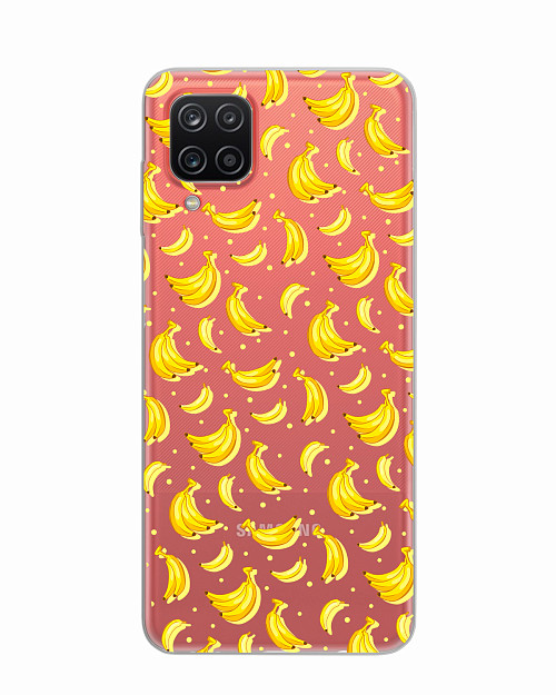 Силиконовый чехол для Samsung Galaxy A12 (4G) "Бананы"