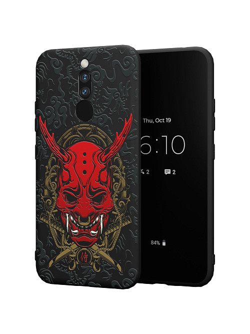 Силиконовый чехол для Xiaomi Redmi 8 "Red Oni mask"