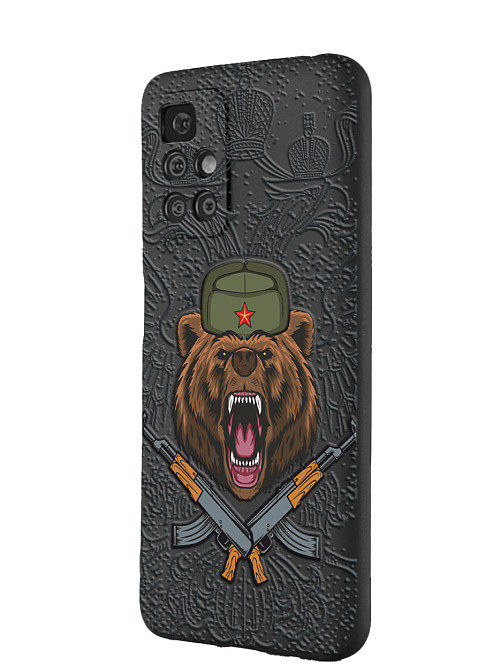 Силиконовый чехол для Xiaomi Redmi 10 Русский медведь