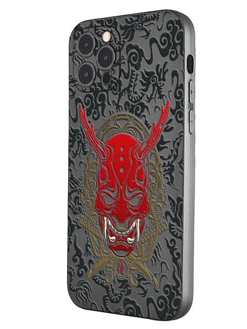 Силиконовый чехол для Apple iPhone 12 Pro Red Oni mask