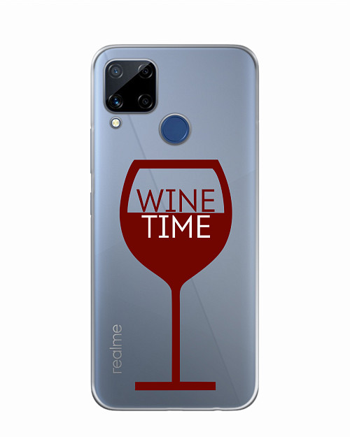 Силиконовый чехол для Realme C15 Wine time