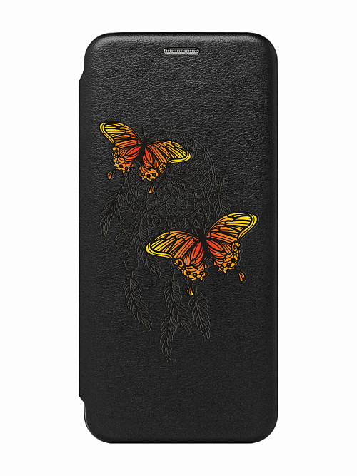 Чехол книжка для Xiaomi Redmi Note 9T "Бабочки"